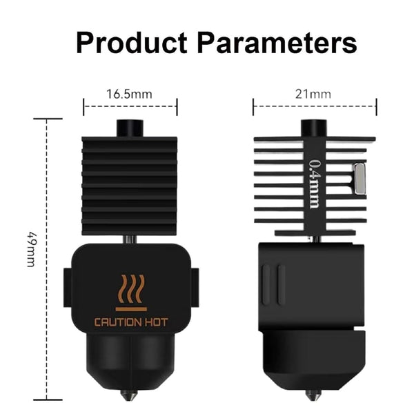 Bambu Lab A1 Series Hotend 3D Printers Bambu lab A1/A1 Mini Hotend with a 0.4mm Hardened Steel Nozzle and Silicone Cover