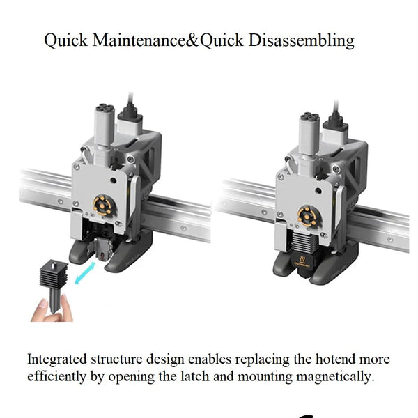 Bambu Lab A1 Series Hotend 3D Printers Bambu lab A1/A1 Mini Hotend with a 0.4mm Hardened Steel Nozzle and Silicone Cover