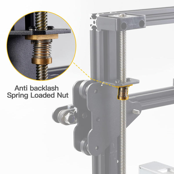 HICTOP Anti Backlash Nut Anti Backlash Spring T8 for Ender 3 Ender 3 Pro Ender 3 V2 CR-10 3D Printers(Pack of 2)