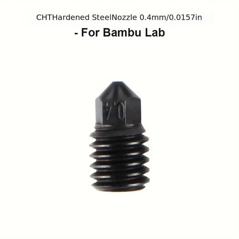 Bambu Lab 0.2, 0.4, 0.6mm Nozzle CHT Hardened Steel High Flow Nozzle for Bambu Lab X1/X1C/P1P/ P1S 3D Printers 10 Pieces