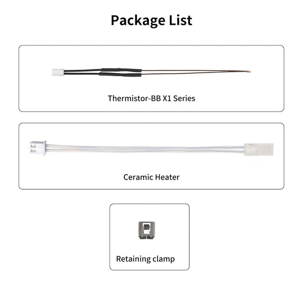 Bambu lab X1 Series Ceramic Heater and Thermistor 3D Printers