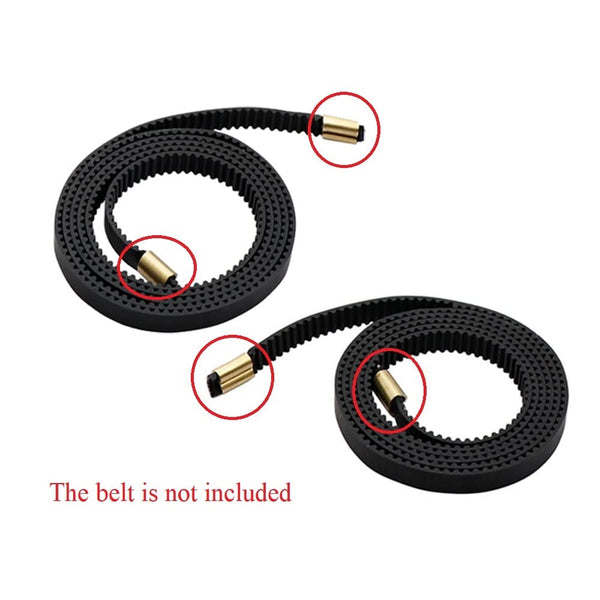 HICTOP GT2 Belt Clamp 3D Printer Belt Clamps Copper Buckles Durable Wire Cable Connector fits for 6mm 3D Printer Belt(10 pcs a Pack)