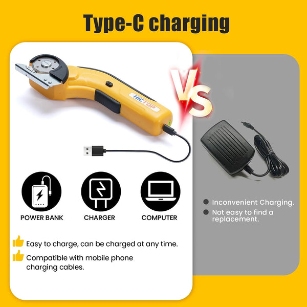 Electric Scissors Cordless Cardboard Cutter Heavy Duty with Safety Lock 4.2V Rechargeable Electric Scissors for Cardboard, Carpet, Leather, Plastic, Fabric, Crafting, etc.