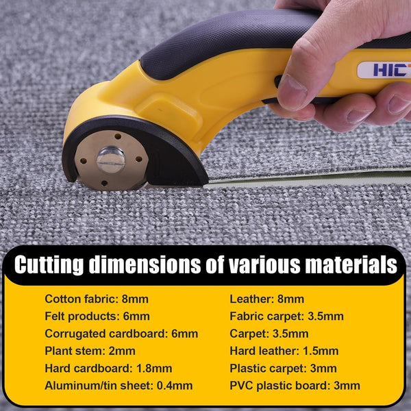 Electric Scissors Cordless Cardboard Cutter Heavy Duty with Safety Lock 4.2V Rechargeable Electric Scissors for Cardboard, Carpet, Leather, Plastic, Fabric, Crafting, etc.