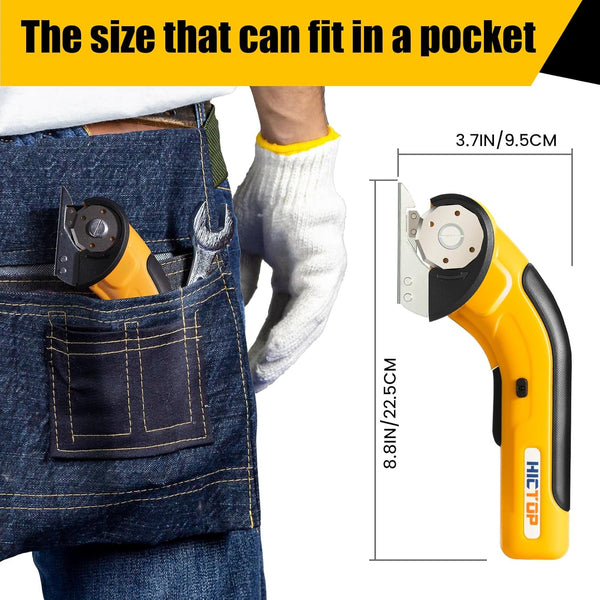 Electric Scissors Cordless Cardboard Cutter Heavy Duty with Safety Lock 4.2V Rechargeable Electric Scissors for Cardboard, Carpet, Leather, Plastic, Fabric, Crafting, etc.