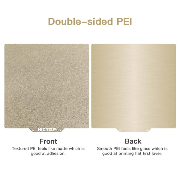 Double Sided PEI Sheet 310x310mm Smooth/Textured Magnetic Sheet with Adhesive for CR-10 CR-10S Artillery SW-X1, SW-X2 3D printers