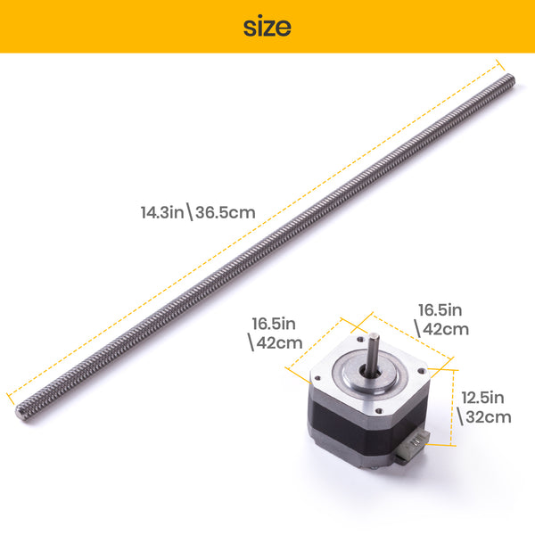 Ender 3 Dual Z-axis Upgrade Kit with Lead Screw and Stepper Motor for Ender 3, Ender 3 pro, Ender 3 V2 3D Printer…