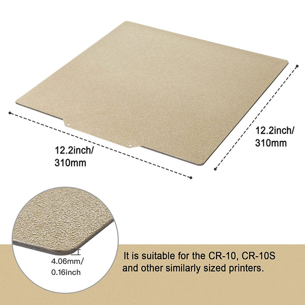 Cool plate Flexible Steel Platform with PEI Sheet Surface and Magnetic bottom sheet with Adhesive for 3D printers